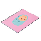 Carnet Sleeping Baby Swaddled in Blue (Côté gauche)