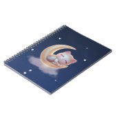 Carnet Sleeping Kitten on Moon – Cute Kawaii Cat Notebook (Côté gauche)
