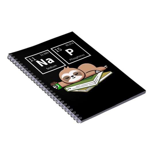 Carnet Sleeping Sloth Coffee Nap Chimie Animal Lazy (Côté Droit)