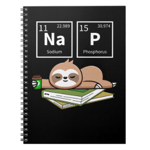 Carnet Sleeping Sloth Coffee Nap Chimie Animal Lazy
