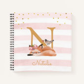 Carnet Sleepy Fox Illustration Girl Simple Sketchbook (Devant)