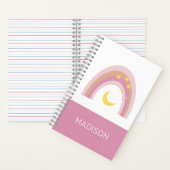 Carnet 'Sleepytime Rainbow', Douce personnalisation rose (À l'intérieur)
