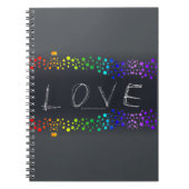 Carnet SlipperyJoe amour bulles rouge orange jaune vert c (Devant)