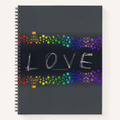 Carnet SlipperyJoe amour bulles rouge orange jaune vert c (Devant)