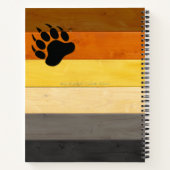 Carnet SlipperyJoe's Bear Pride drapeau de la texture du  (Dos)