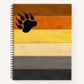 Carnet SlipperyJoe's Bear Pride drapeau de la texture du  (Devant)
