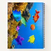Carnet SlipperyJoe's Fish Pride tropicale vert bleu pourp (Dos)