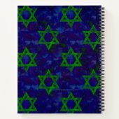Carnet SlipperyJoe's Hanukkah rangées vertes Étoiles de D (Dos)