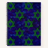 Carnet SlipperyJoe's Hanukkah rangées vertes Étoiles de D (Devant)