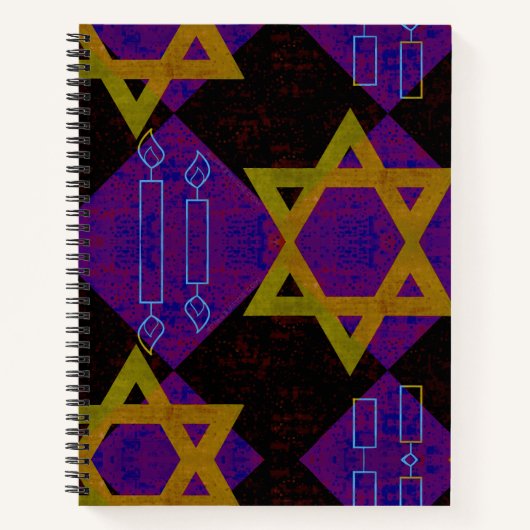 Carnet SlipperyJoe's Happy Hanoukka Star de David menorah (Devant)