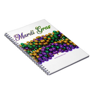 Carnet SlipperyJoe's Mardi Gras Colliers en perles violet