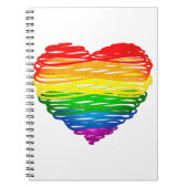 Carnet SlipperyJoe's Pride Heart Scribbles forme de coeur (Devant)