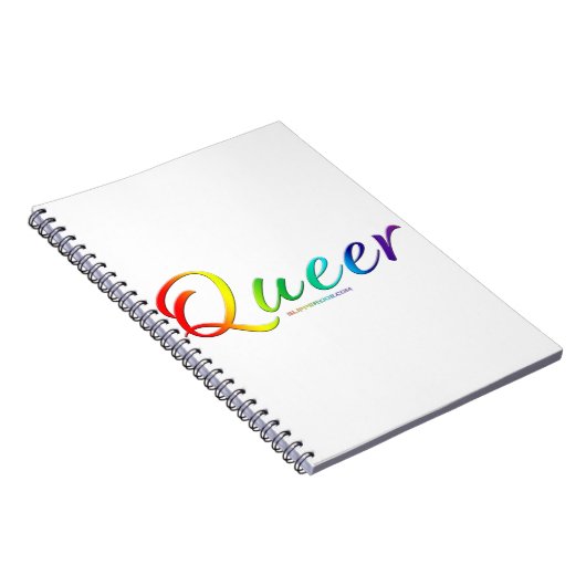 Carnet SlipperyJoe's queer orgueil couleurs mot symbole f (Côté Droit)