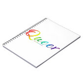 Carnet SlipperyJoe's queer orgueil couleurs mot symbole f (Côté gauche)