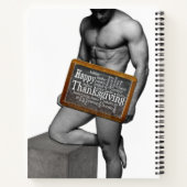 Carnet SlipperyJoe's Thanksgiving man hot six pack abs un (Dos)