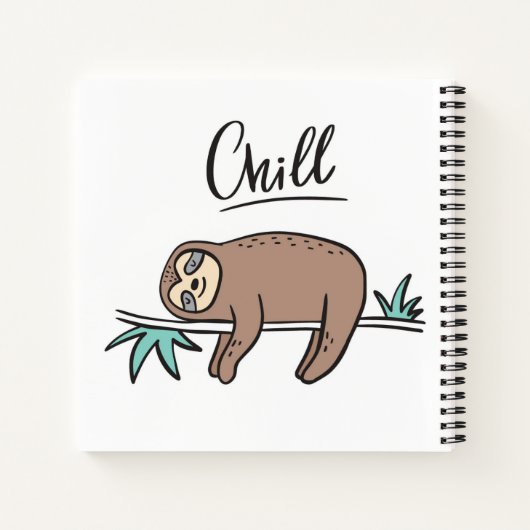 Carnet Sloth dit "Chill" (Dos)