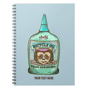 Carnet Sloth Huile de vélo lente