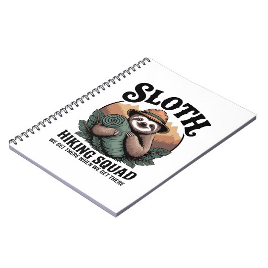 Carnet Sloth Randonnée Squad Funny Camping (Côté gauche)