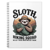 Carnet Sloth Randonnée Squad Funny Camping (Devant)