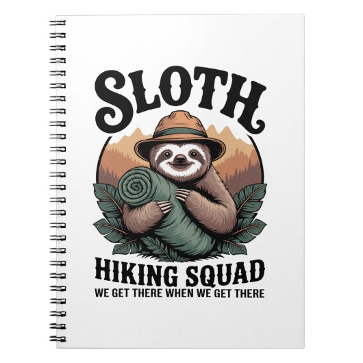 Carnet Sloth Randonnée Squad Funny Camping (Devant)