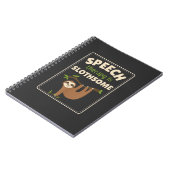 Carnet Sloth Speech Therapist Speech Therapy Pathology T- (Côté gauche)
