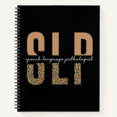 Carnet SLP cheetah print Speech language pathologist gift (Devant)