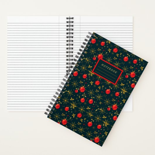 Carnet Small Festive Christmas Notebook - Red Ornaments (À l'intérieur)