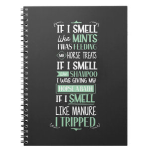 Carnet Smell Like Horse Horseback Riding Equestrian Humor