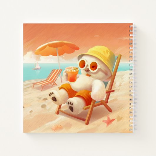 Carnet Smile Dog - Mode Plage Activé (Dos)