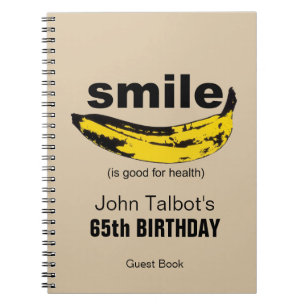 Carnet Smile est bon pour Health 65th Birthday Guestbook