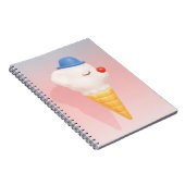 Carnet Smiley Cone: 3D Cute Dog Ice Cream Character Art (Côté Droit)