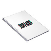 Carnet Smiling Anyway Glitch Effect Retro Quote Design (Côté Droit)