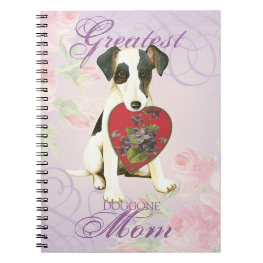 Carnet Smooth Fox Terrier Heart Maman (Devant)