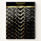 Carnet Snakeskin scintillant présentant l'art de la natur (Dos)
