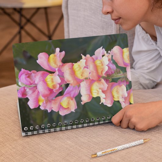 Carnet Snapdragons rose et jaune Floral