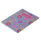 Carnet Snazzy Hippy Motif Fleur Personnalisé (Côté gauche)