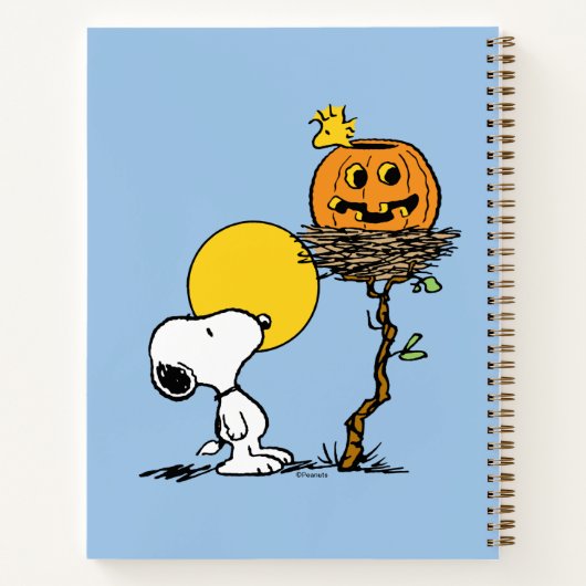 Carnet Snoopy & Bois Nid Avec Jack O'Lantern (Dos)