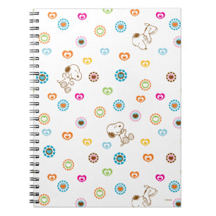 Carnet Snoopy Colorful Hearts Pattern