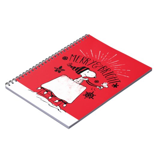 Carnet Snoopy et Woodstock - Joyeux et lumineux (Côté gauche)