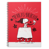 Carnet Snoopy et Woodstock - Joyeux et lumineux (Devant)