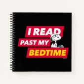 Carnet Snoopy "I Read Past My Bedtime" (Devant)