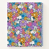 Carnet Snoopy & Motif de fleurs de bois (Dos)