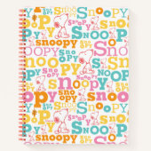 Carnet Snoopy Pastel Text Pattern (Devant)