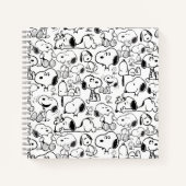 Carnet Snoopy Smile Giggle Laugh Pattern (Devant)