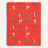 Carnet Snoopy Varsity Motif sportif (Devant)