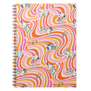 Carnet Snoopy & Woodstock Super Vibes Motif orange
