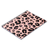 Carnet Snow Leopard noir gris beige arrière - plan sans c (Côté gauche)