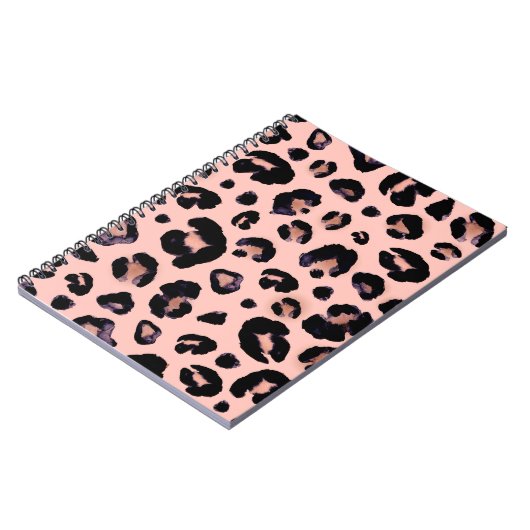 Carnet Snow Leopard noir gris beige arrière - plan sans c (Côté gauche)