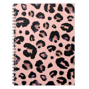 Carnet Snow Leopard noir gris beige arrière - plan sans c