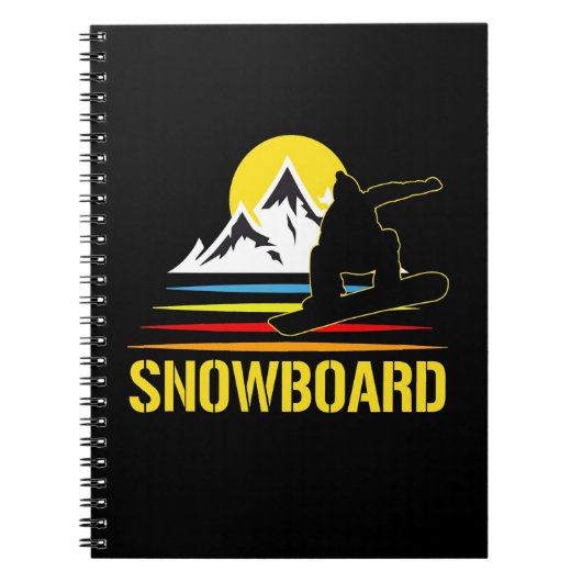 Carnet Snowboard Retro Vintage (Devant)